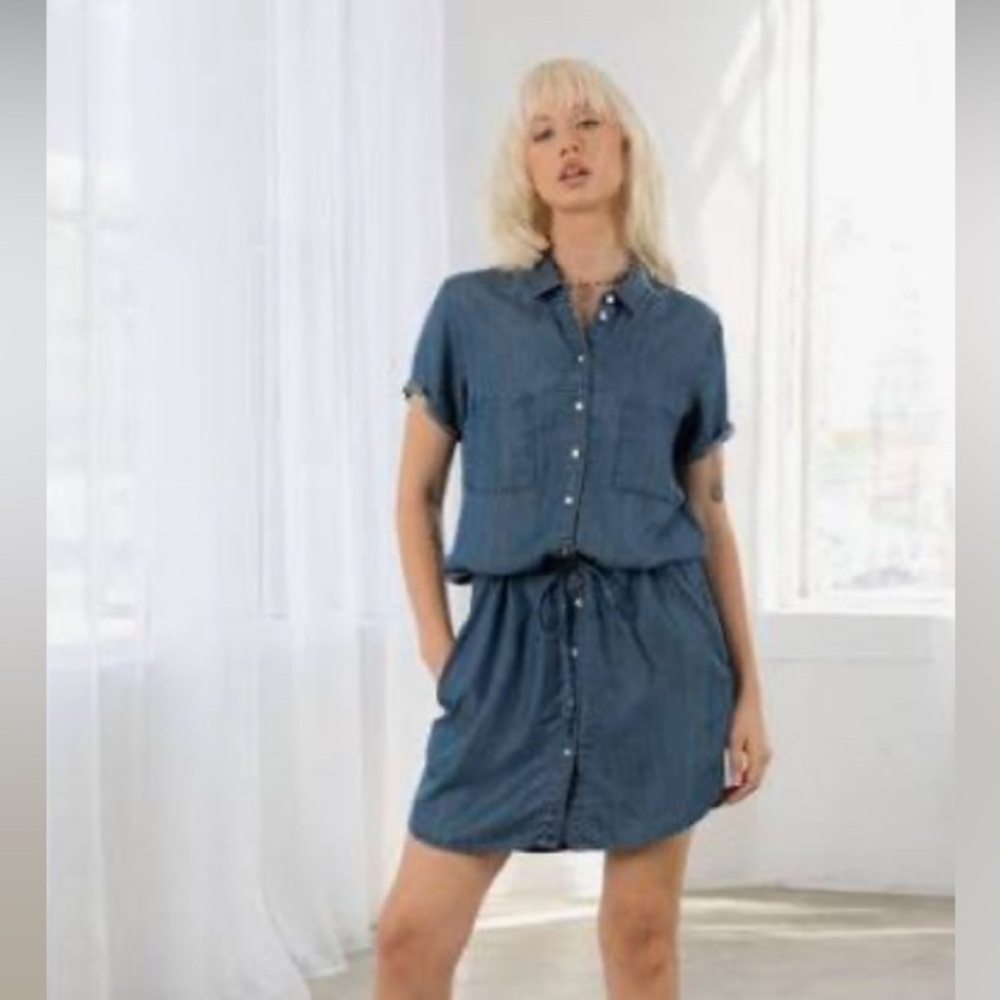 Lovestitch Casual Chambray Benji Tencel Shirt Dress M‎